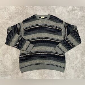 Vintage Lungarno Italy Wool Sweater Men’s XXL Geometric Knit 90s